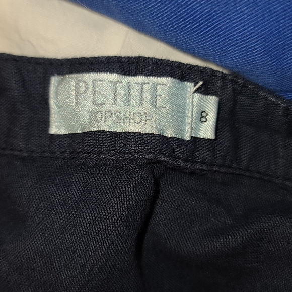 Topshop Petite Navy Ruffled Low Waist Ultra mini skirt US4P - Picture 9 of 10